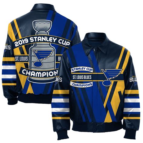 St. Louis Blues JH Design 2019 Stanley Cup Champions Lambskin Leather ...