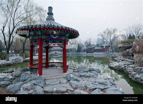 small pavilion in Ritan Park, Chaoyang District, Beijing, China Stock Photo - Alamy