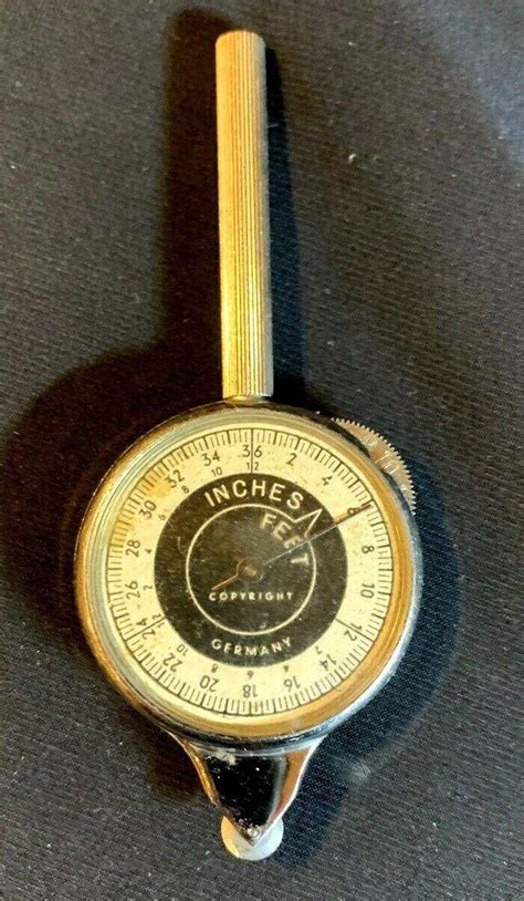 Vintage German Opisometer Map Measure Drafting Tool /Inch to Foot | #4294277719