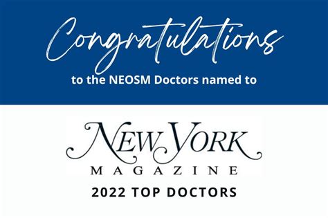 New York magazine: Top Doctors 2022 - Northeast Orthopedics and Sports ...