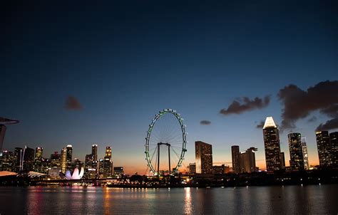 1366x768px | free download | HD wallpaper: singapore, singapore flyer ...