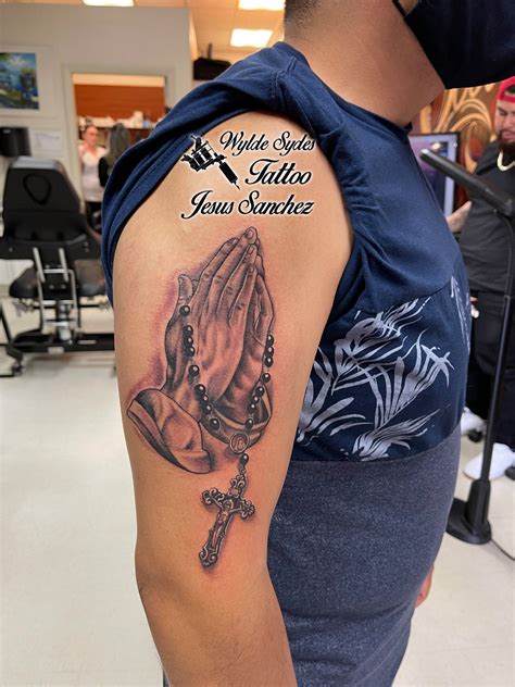 Jesus Hands Praying Tattoo
