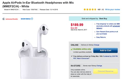 Apple's AirPods on Sale for $30 Off at $189.99 from Best Buy, Today ...