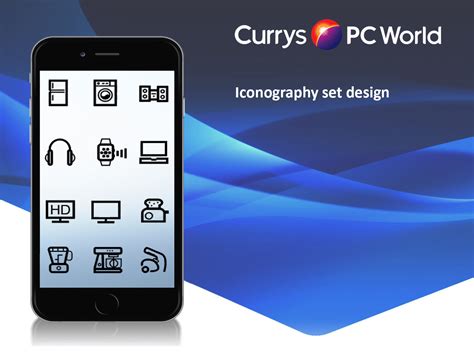 Currys PCWorld iconography designs on Behance