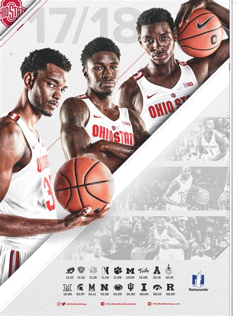 2017/18 Ohio State Basketball Schedule Poster on Behance | Sports ...