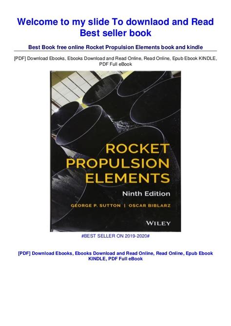 [PDF] Rocket Propulsion Elements *PDF_Full*