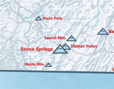 Pennsylvania Ski Resorts Map 11x14 Print - Etsy