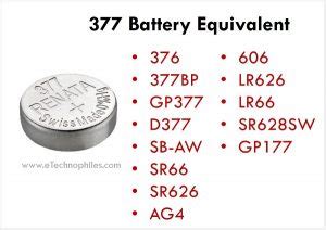 377 Battery Equivalent, Voltage, Size, Life & Uses