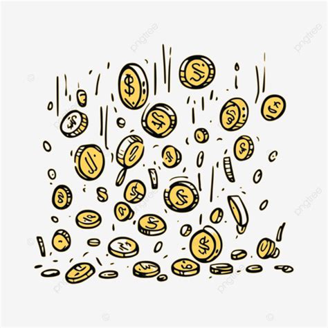 Money Raining Flat Doodle Illustration Vector, Money Drawing, Rat Drawing, Rain Drawing PNG and ...