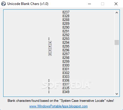 Windows Portable Apps: Unicode Blank Chars