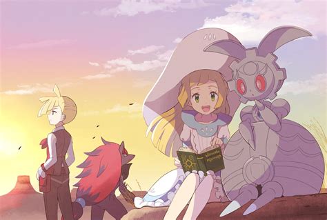 Download Sunset Zoroark (Pokémon) Lillie (Pokemon) Gladion (Pokémon) Anime Pokemon HD Wallpaper ...