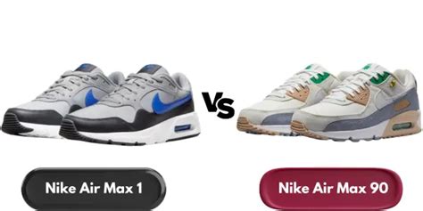 Nike Air Max 1 vs Air Max 90 Shoes Comparison