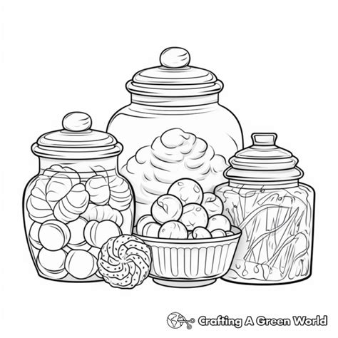 Candy Jar Coloring Pages - Free & Printable!