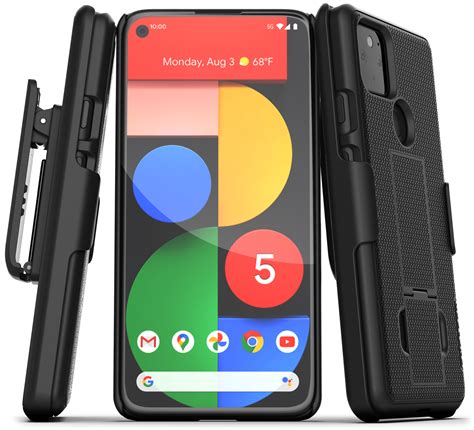 Google Pixel 5 Duraclip Case and Holster Black - Encased