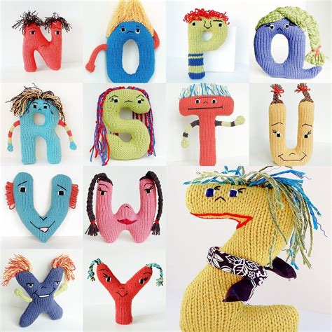 Alphabet Plushies by KnitKnoodler