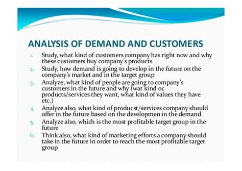 Demand and customers