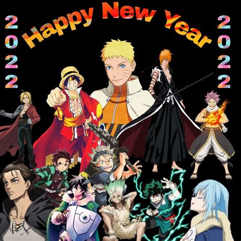 Happy New Year 2022 post for anime fans weebs otakus | Anime, Haikyuu ...