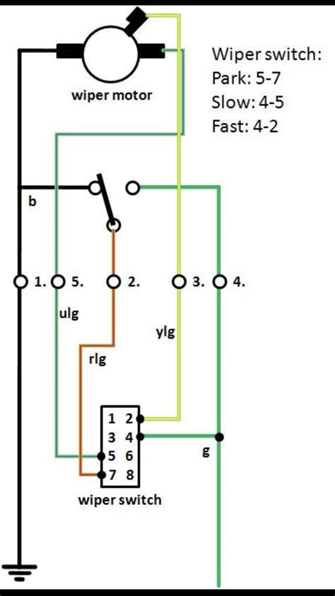 windshield wiper 5 wire wiper motor wiring diagram - DeannaAnders