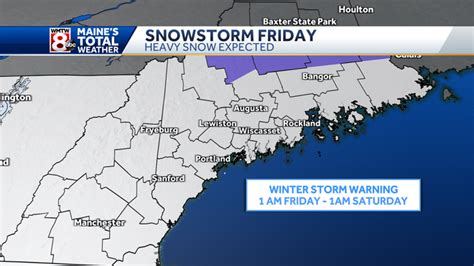 Storm to dump several inches of snow across Maine on Friday