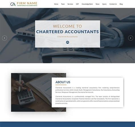 Top Chartered Accountant Website Templates for Firm in 2024