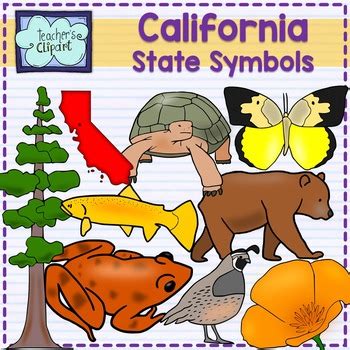 California state symbols clipart by Teacher's Clipart | TpT