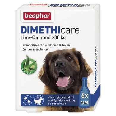 Beaphar Flea Treatment DIMETHIcare Line-on Dog Large 6Pips - Agradi.com