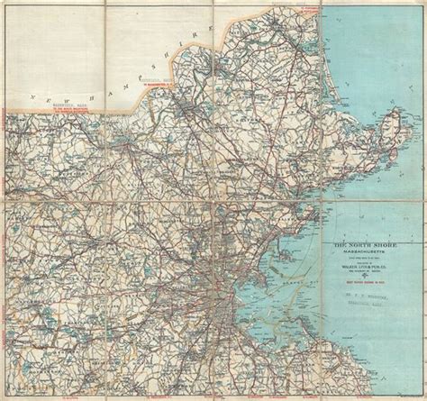 Road Map of the North Shore and part of Middlesex County Massachusetts.: Geographicus Rare ...