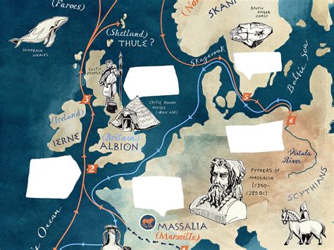 Thule Map Illustration for BBC World Histories Magazine VII by Theresa Grieben on Dribbble