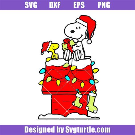 Snoopy And Woodstock On Top Of Christmas Doghouse Svg | ubicaciondepersonas.cdmx.gob.mx