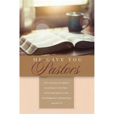 Bulletin-And He Gave You Pastors (Jeremiah 3:15 KJV) (Pack Of 100 ...