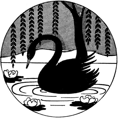 Vintage Black Swan Image - Silhouette! - The Graphics Fairy