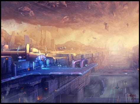 asteroid city by AKIRAwrong on DeviantArt | Fantasy city, Environment ...