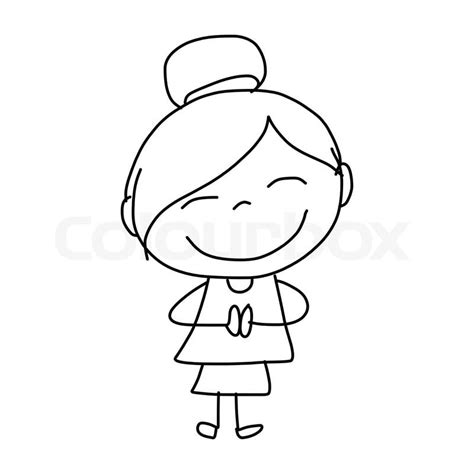 Hand drawing cartoon character happy life | Stock Vector | Colourbox