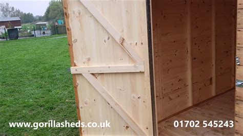 Gorilla garden Sheds 8 x 6 tuck shop shed - YouTube