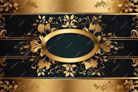 Premium AI Image | Decorative background with an elegant gold border