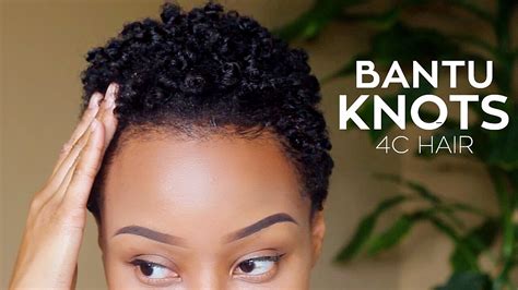 Short Natural Hair Routine TWA | Bantu Knots 4C Hair - YouTube