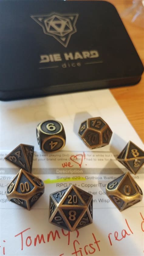 Ordered a single metalic D20 from Die Hard Dice. They sent me the whole ...