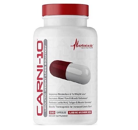 Metabolic Carni-10 240 Caps - Eurosupplements