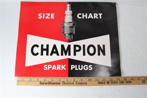 Sell 1956 Champion spark plugs size chart in Waterford, Michigan, United States, for US $22.00