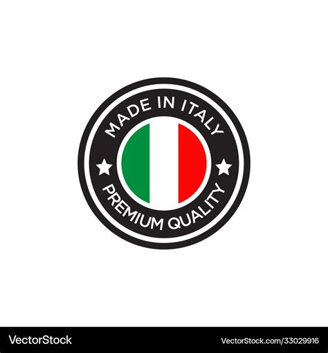 Italian product emblem logo design template Vector Image