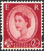 Great Britain (United Kingdom): Queen Elizabeth 2nd Red stamp price, value