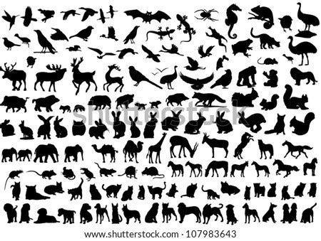Animals Silhouettes Collection Vector Pack | 123Freevectors