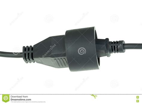 Power Extension Cable Isolated on White Background Stock Photo - Image ...