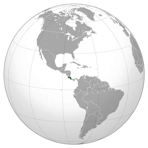 Costa Rica In Map | Map of Atlantic Ocean Area