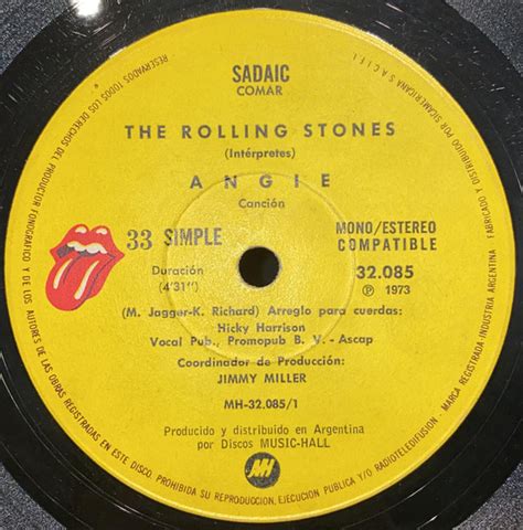 The Rolling Stones - Angie (1973, Vinyl) | Discogs