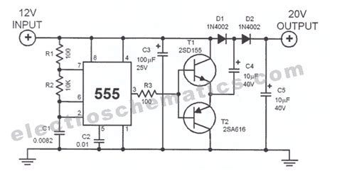 555 DC Voltage Doubler Circuit