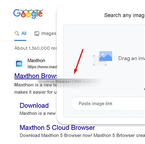 Disable google lens, when drug shortcut from google search page - Maxthon Support & Discussion ...