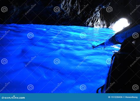 Blue Grotto in Capri Island, Naples, Italy Stock Photo - Image of capri, bluish: 151228436