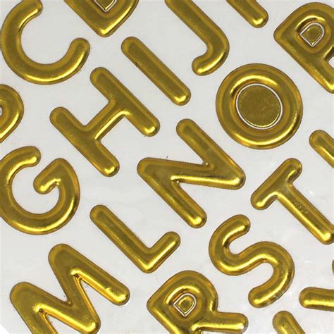 JustKraft Alphabet Stickers - Sheet contains 30 Stickers - 30 mm - Gold