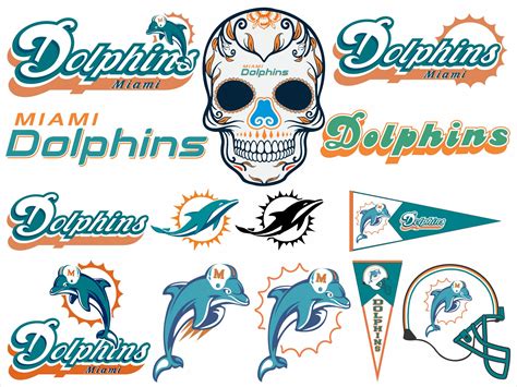 MIAMI DOLPHINS SVG clipart bunble nfl football vector stencil | Etsy